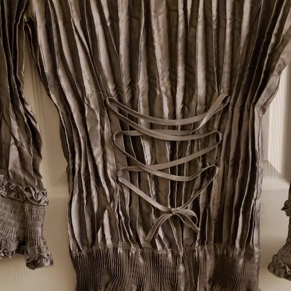 *Agora Satin Blouse - Picture 3 of 4